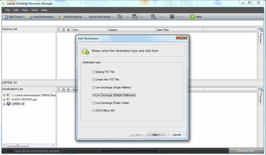 LEPIDE_EXCHANGE_RECOVERY_MANAGER