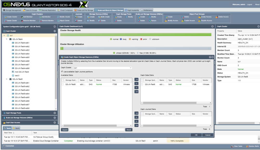 OSNEXUS_CephMultiOsdCreate
