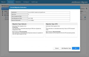 Jetstream Software Migrate screenshot