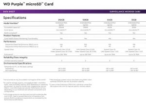 WDC PURPLE microSD Cards