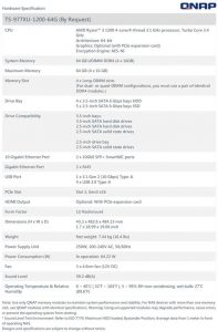 QNAP TS-977XU-1200-64G SPECTABL
