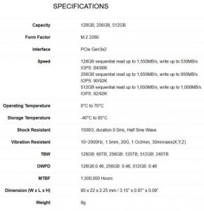 Lexar ssd-nm500 spectabl