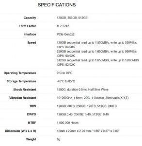 Lexar ssd-nm520 spectabl