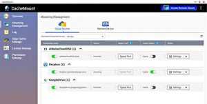 QNAP CacheMount screen