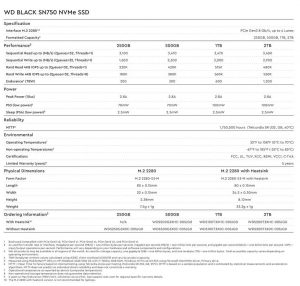 WDC BLACK SN750 NVMe SSD WDC BLACK SN750 NVMe SSD spectabl