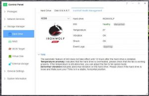 Seagate Ironwolf Health Management Screen