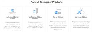 Aomei Backupper Products Aomei Backupper Products