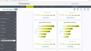 Komprise Deep Analytics Screen