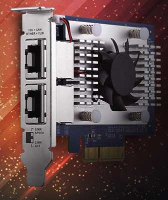 QNAP DUALPORT 10GBASE-T NW EXP CARD F TOWER RM DESKTOP BRACKETS - LAN-10G2T-X550 (Enterprise Computing > Network Cards & Adapters) -}r