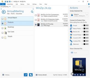 Winzip 24 Pro Interface