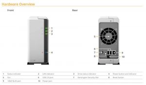 Synology Ds120j Front Rear Tabl