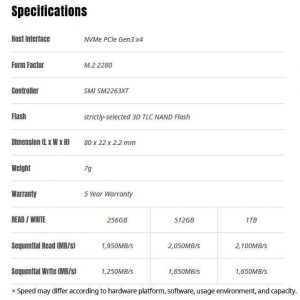 Klevv Cras C710 M.2 Nvme Ssd Spectabl