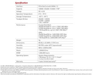 Team Group Cardea Zero Z330 M.2 Pcie Ssd Spectabl