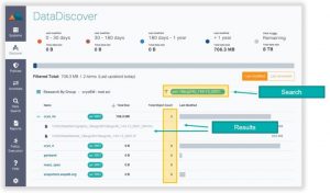 Igneous Datadiscover Search Screen