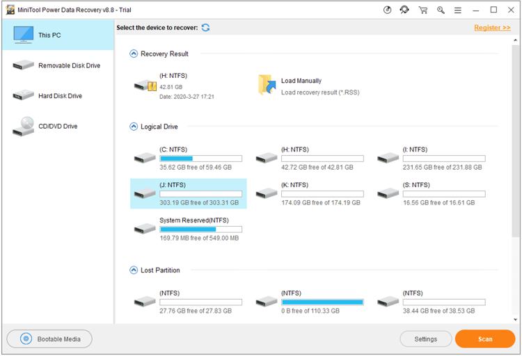 Power Data Recovery V8.8 Software From MiniTool StorageNewsletter