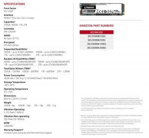 Kingston Ssd Kc2500 Spectabl