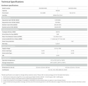 Synology Snv3000 Ssd Spectabl