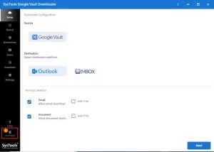 Systools Google Vault Downloader Screen1 Systools Google Vault Downloader Screen1