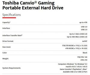 Toshiba Cavio Gaming Hdd Spectabl