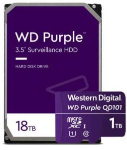 Wdc Purpule Hdd 18tb Microsd 1tb