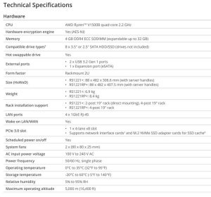 Synology Rs1221+ Nas Spectabl