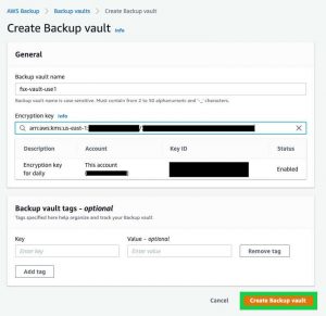 F10 Creating An Aws Backup Backup Vault 2