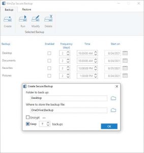 Winzip Secure Backup App