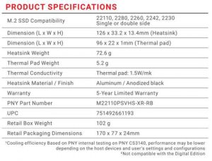 Pny Xlr8 Ps5 Ssd Heatsink Spectabl