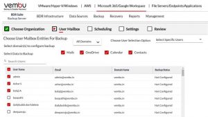 Vembu 5 Microsoft 365 Backup