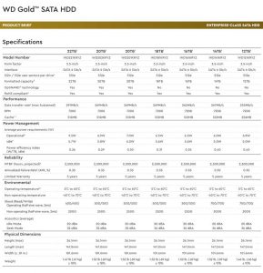 Wdc Product Brief Wd Gold Hdd Spectab 2207