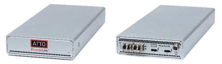 Atto Thunderbolt Enabled Thunderlink Adapters Front And Rear Atto Thunderbolt Enabled Thunderlink Adapters Front And Rear