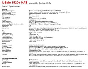 Iosafe 1520 Nas Spectabl 2301