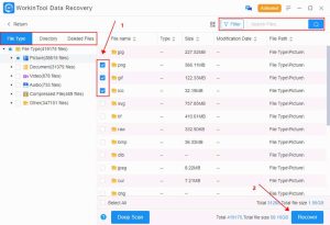 Workintool Data Recovery Software Step 3