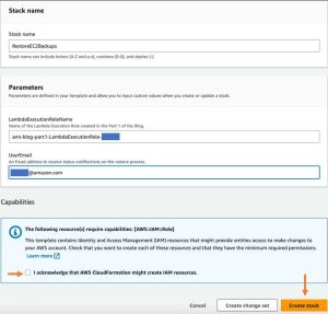 Figure 3 Configuring Stack Names And Parameters For The Cloudformation Stack F3