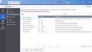 Qnap Qts 5.10 Controle Pannel Delegated Administration 2303