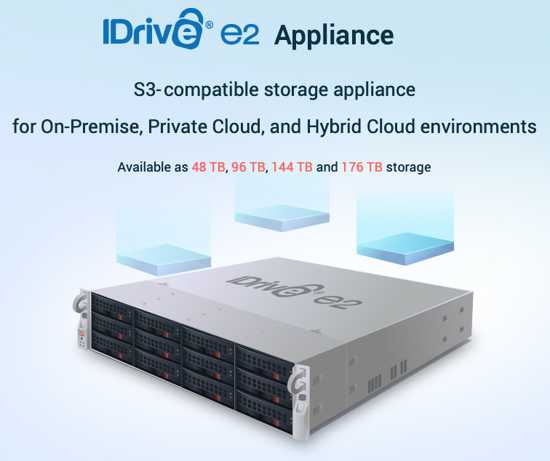 Idrive E2 Launches An On Premise S3 Compatible Object Storage Device Appliance