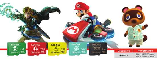 WD Launches Up to 1TB SanDisk microSD Card for Nintendo Switch Systems -  StorageNewsletter