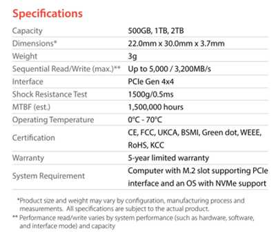 Silicon Power M.2 2230 500GB-2TB PCIe Nvme Gen4x4 Internal Solid