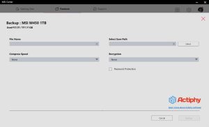 Msi M570 Actiphy Screenshot