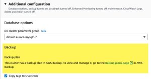 Pitr For Amazon Aurora With Aws Backup F6