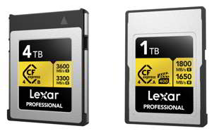 Lexar Pro Cfe Typea B Gold 1tb 4tb Photo