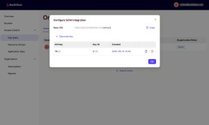 Backblaze Enterprise Web Console Showcasing Scim Configuration