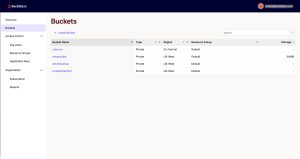 Backblaze Enterprise Web Console Showcasing Multi Region Buckets