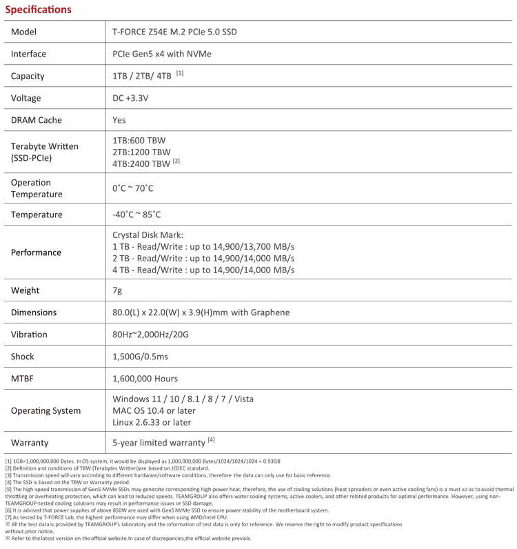 Teamgroup Ssd Z54e Spectab Teamgroup Ssd Z54e Spectab