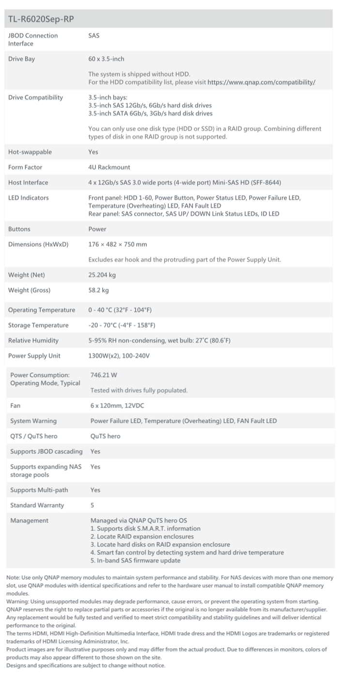 Qnap Tl R6020sep Rp Spectab Qnap Tl R6020sep Rp Spectab